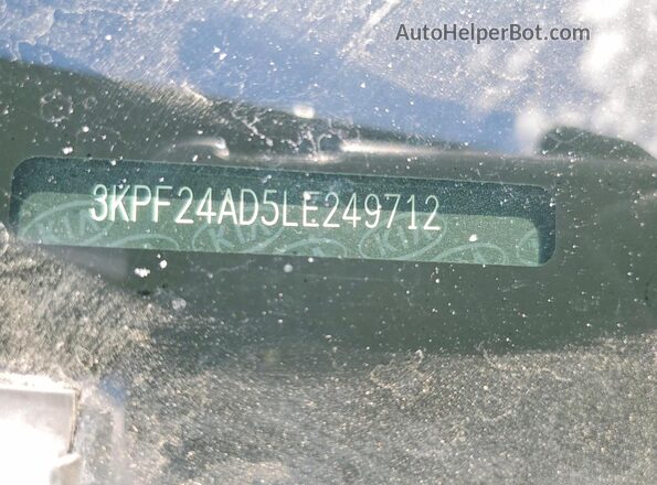 3KPF24AD5LE249712 2020 KIA FORTE Gray Widok komory silnika