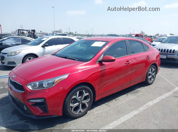 3KPF24AD5ME386604 2021 KIA FORTE Red Սալոնի 360 աստիճան տեսք
