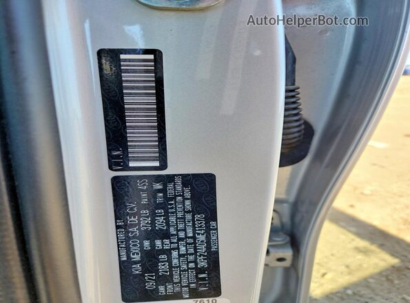 3KPF24AD5ME413378 2021 KIA FORTE Silver Widok komory silnika