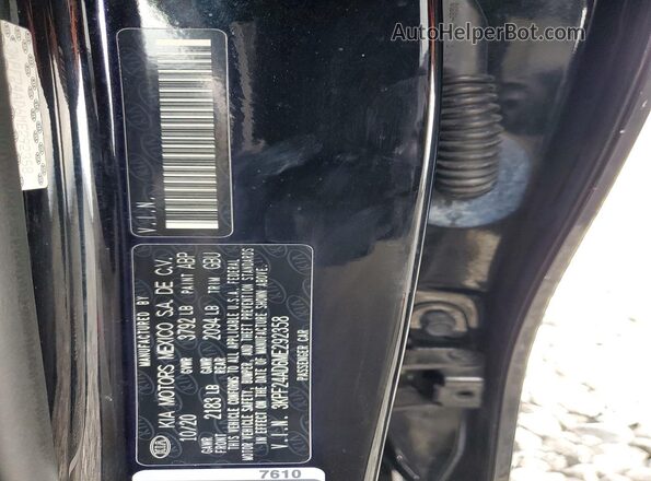 3KPF24AD6ME292358 2021 KIA FORTE Black Widok komory silnika
