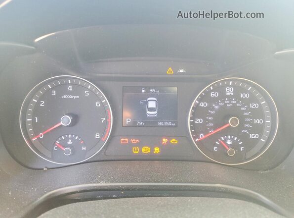 3KPF24AD7LE179159 2020 KIA FORTE Красный Вид щитка приборов