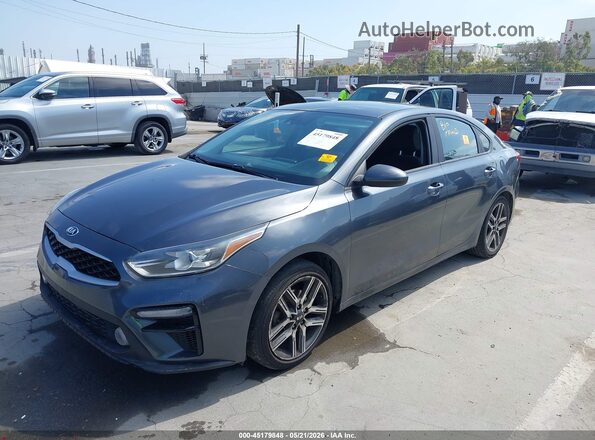 3KPF24AD7ME286830 2021 KIA FORTE Gray Առջևի ձախ երեք քառորդ տեսարան