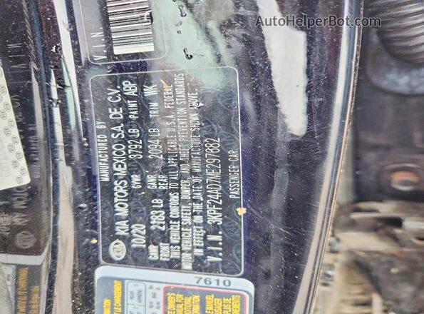 3KPF24AD7ME297682 2021 KIA FORTE Черный Вид подкапотного пространства