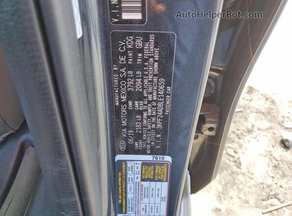 3KPF24AD8LE140659 2020 KIA FORTE Серый Вид подкапотного пространства