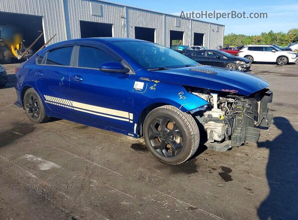 3KPF24ADXKE050461 2019 KIA FORTE Синий Передняя правая четверть
