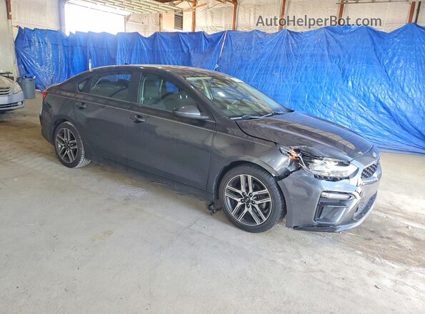 3KPF34AD2KE048619 2019 KIA FORTE Серый Передняя правая четверть