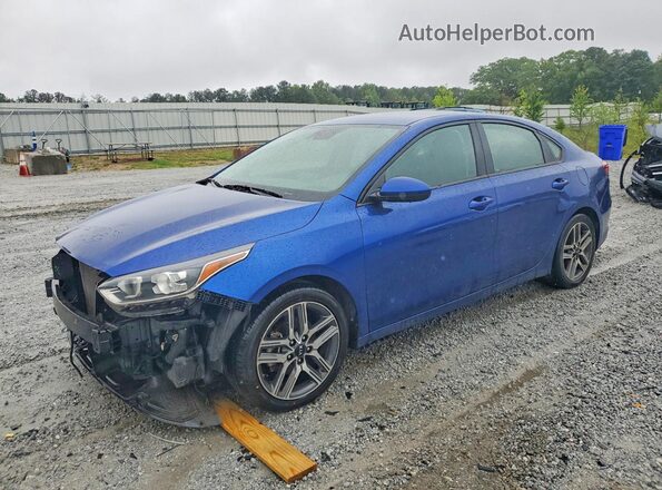 3KPF34AD3KE104079 2019 KIA FORTE Синий Передняя левая четверть