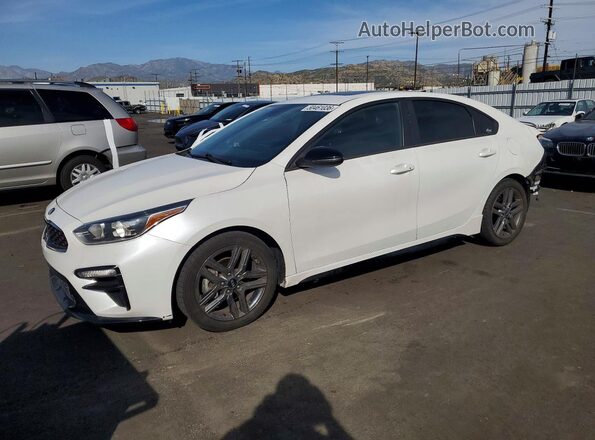 3KPF34AD5ME403477 2021 KIA FORTE White წინა მარცხენა ხედი სამი მეოთხედიდან
