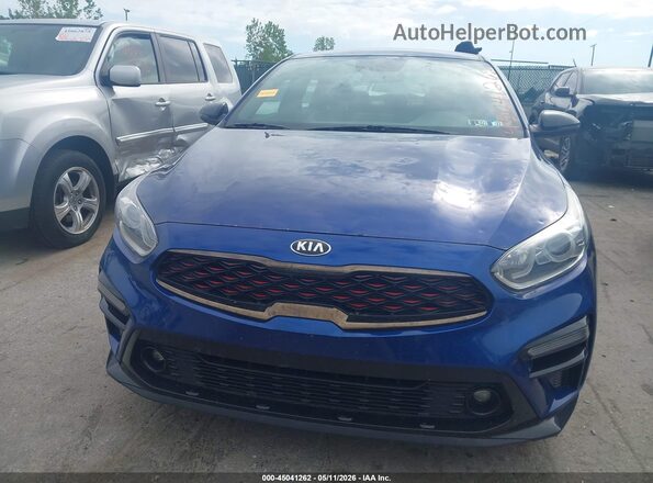 3KPF34AD6ME393414 2021 KIA FORTE Blue Instrument cluster view