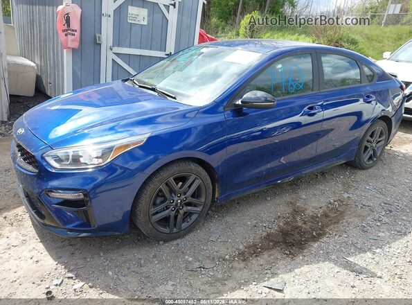 3KPF34AD7ME424069 2021 KIA FORTE Blue Передня ліва чверть