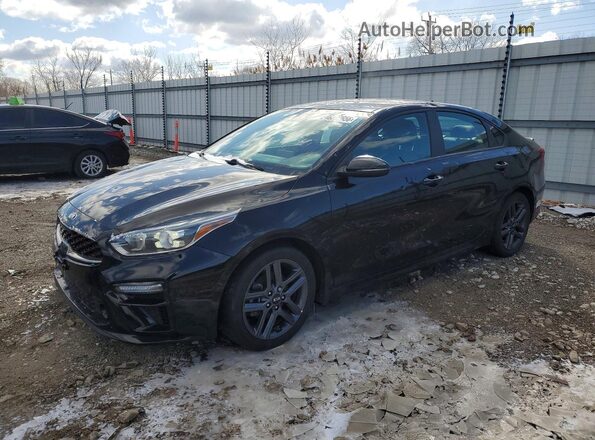 3KPF34AD8ME316947 2021 KIA FORTE Черный Передняя левая четверть