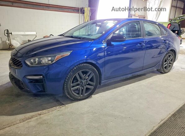 3KPF34AD8ME403652 2021 KIA FORTE Синий Передняя левая четверть