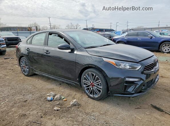 3KPF44AC5ME394848 2021 KIA FORTE Черный Передняя правая четверть