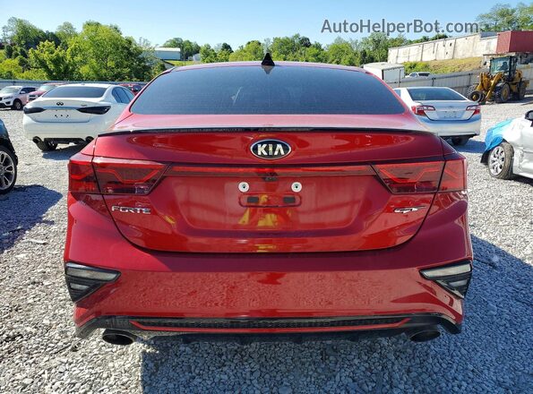 3KPF44AC6ME405808 2021 KIA FORTE Красный Вид сзади