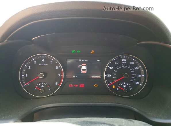 3KPF44AC7LE171578 2020 KIA FORTE Красный Вид щитка приборов