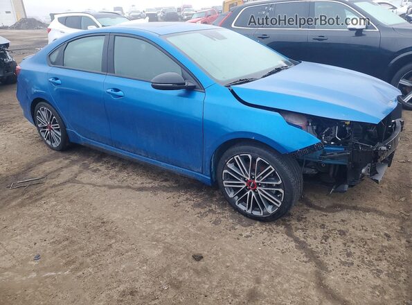 3KPF44AC8RE739040 2024 KIA FORTE Синий Передняя правая четверть