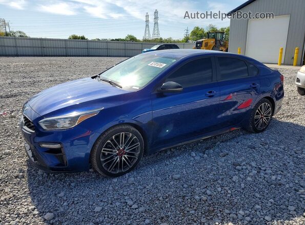 3KPF44AC9ME397896 2021 KIA FORTE Синий Передняя левая четверть