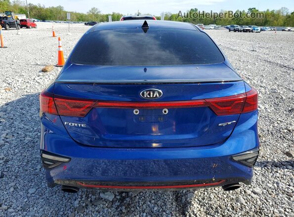 3KPF44AC9ME397896 2021 KIA FORTE Синий Вид сзади