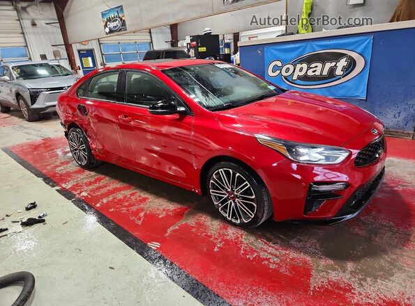 3KPF44ACXME303072 2021 KIA FORTE Красный Передняя правая четверть