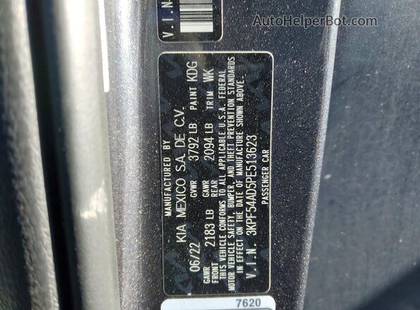 3KPF54AD5PE513623 2023 KIA FORTE Gray Vista del compartimento del motor