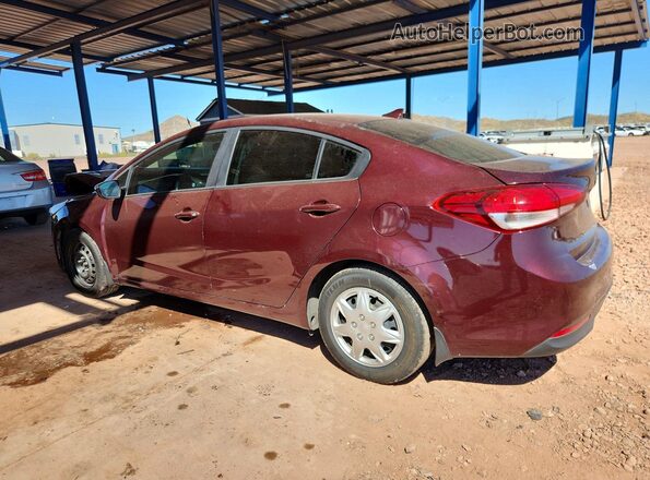 3KPFK4A77HE048752 2017 KIA FORTE Burgundy Tył lewy