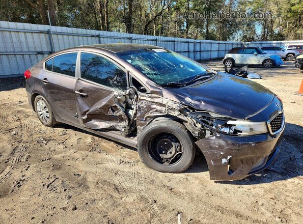 3KPFL4A75JE205682 2018 KIA FORTE Коричневый Передняя правая четверть