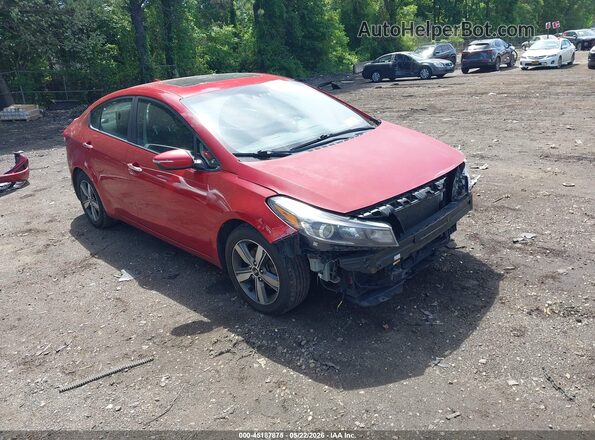 3KPFL4A7XJE175014 2018 KIA FORTE Красный Передняя правая четверть