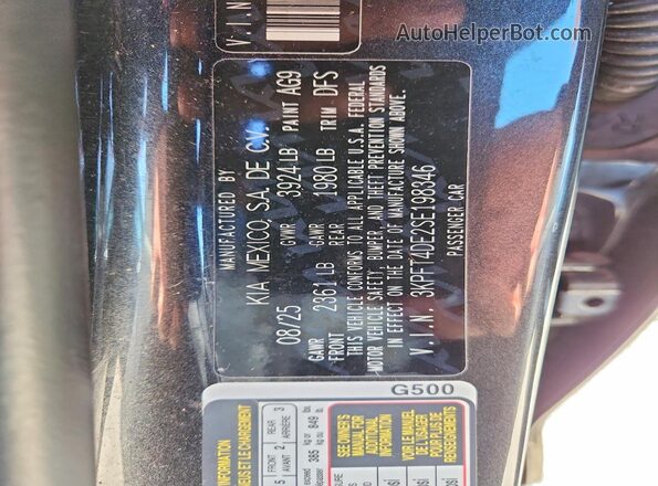 3KPFT4DE2SE198346 2025 KIA K4 Серый Вид подкапотного пространства
