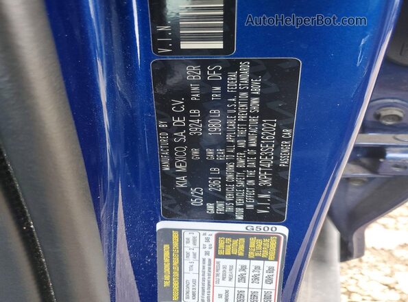 3KPFT4DE3SE162021 2025 KIA K4 Blue Widok komory silnika