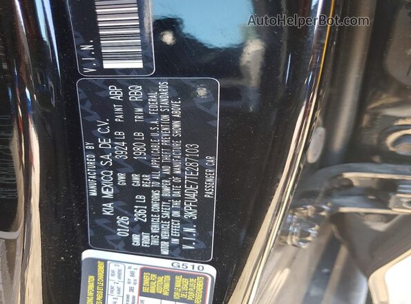 3KPFU4DE7TE287103 2026 KIA K4 Черный Вид подкапотного пространства