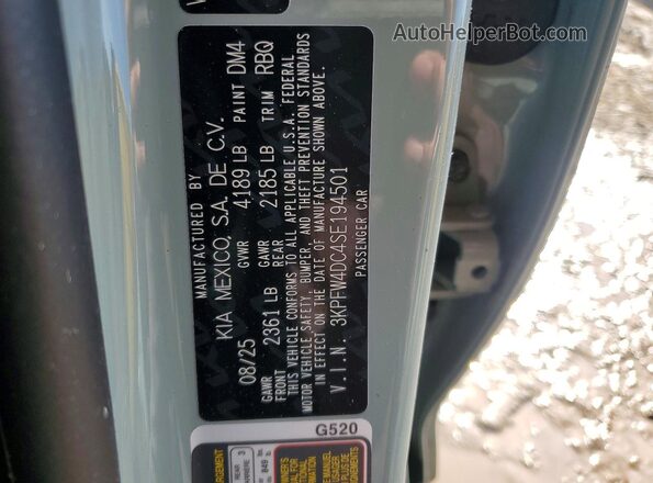 3KPFW4DC4SE194501 2025 KIA K4 Серый Вид подкапотного пространства
