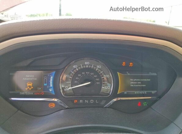 3LN6L2LUXGR615088 2016 LINCOLN MKZ Красный Вид щитка приборов