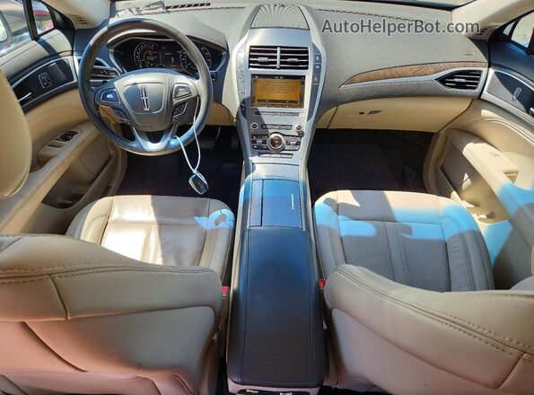 3LN6L5D94KR608917 2019 LINCOLN MKZ Желто-коричневый Вид панели приборов