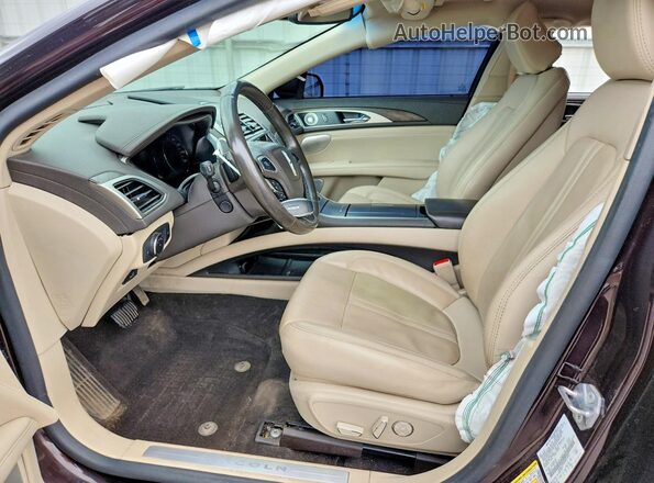 3LN6L5F92LR621972 2020 LINCOLN MKZ Темно-бордовый Вид салона спереди