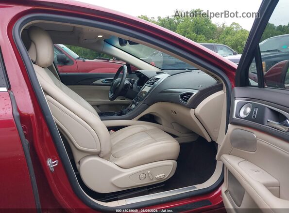 3LN6L5FC2HR605662 2017 LINCOLN MKZ Maroon Вид салону спереду