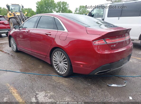 3LN6L5FC2HR605662 2017 LINCOLN MKZ Maroon Задня ліва чверть