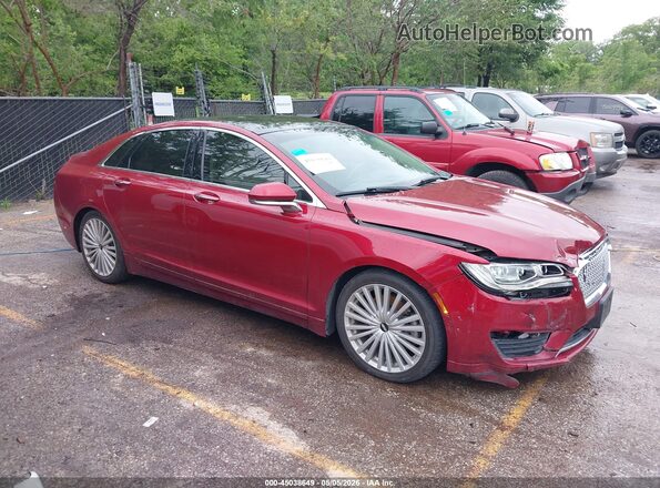3LN6L5FC2HR605662 2017 LINCOLN MKZ Maroon Вид задньої частини салону