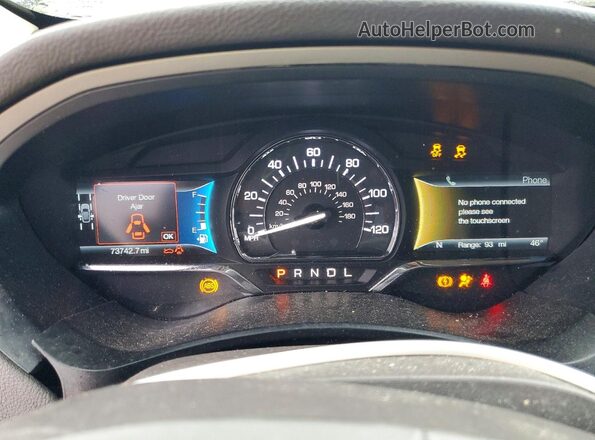 3LN6L5LU9LR619810 2020 LINCOLN MKZ Синий Вид щитка приборов