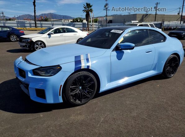3MF13DM0XR8D84740 2024 BMW M2 Синий Передняя левая четверть