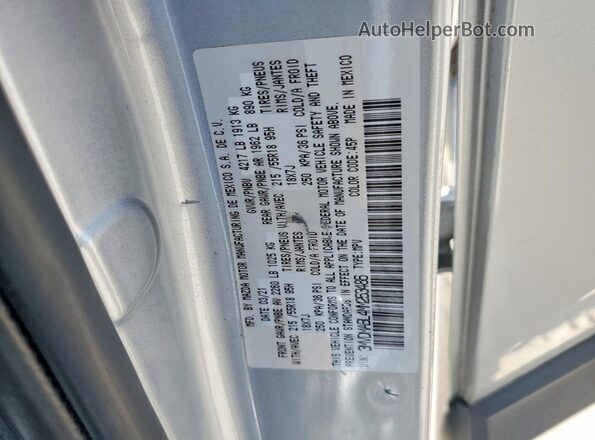 3MVDMABL4MM253486 2021 MAZDA CX-30 Silver Вид наклейки з VIN-кодом
