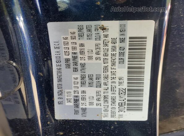 3MVDMBBL4LM106282 2020 MAZDA CX-30 Blue Вид підкапотного простору