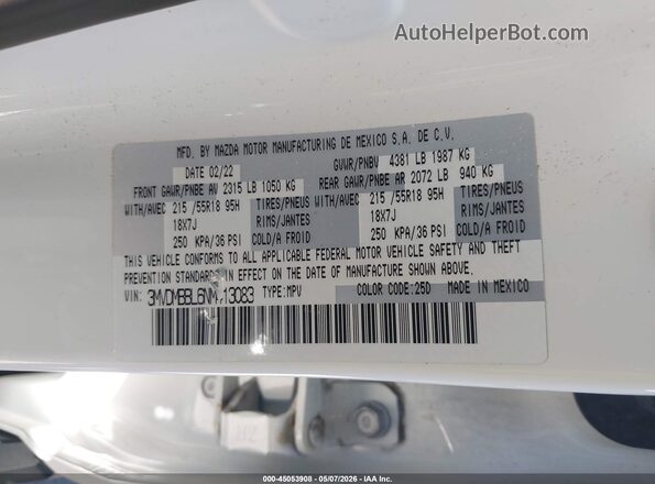 3MVDMBBL6NM413083 2022 MAZDA CX-30 Белый Вид подкапотного пространства