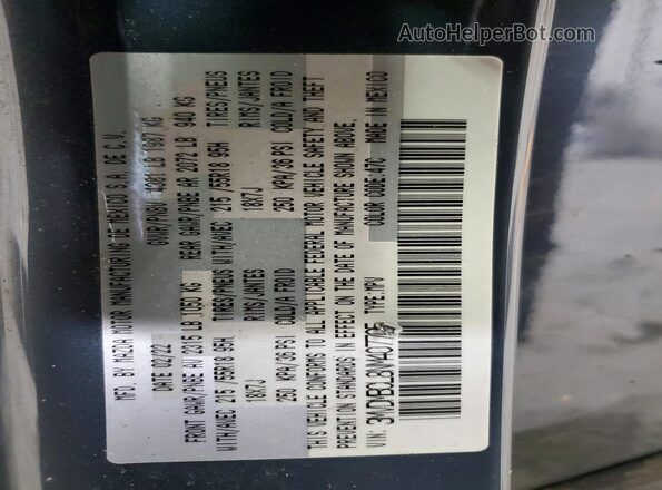 3MVDMBCL8NM407705 2022 MAZDA CX-30 Blue Widok naklejki z numerem VIN