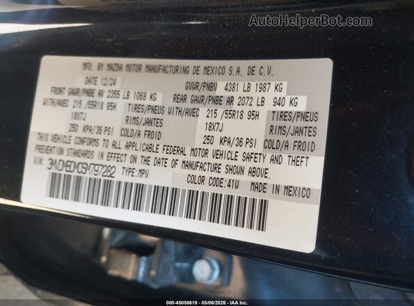 3MVDMBDM0SM797282 2025 MAZDA CX-30 Black Вид підкапотного простору