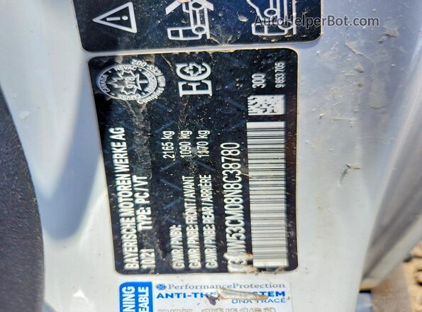 3MW53CM08N8C38780 2022 BMW M2 White Vista del compartimento del motor