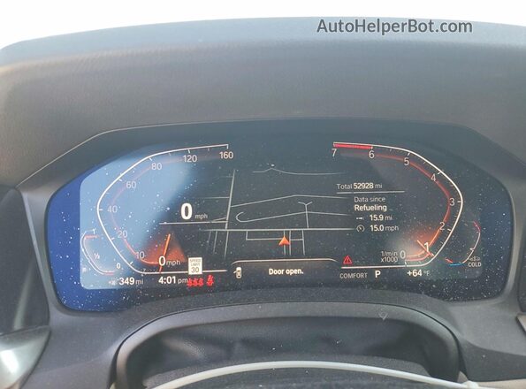 3MW5R7J03M8B80991 2021 BMW OTHER Black ხელსაწყოთა პანელის ხედი