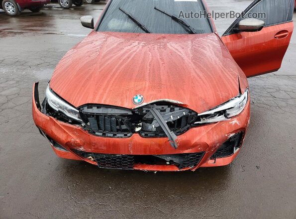3MW5U9J00M8B51684 2021 BMW M3 Оранжевый Вид задней части салона