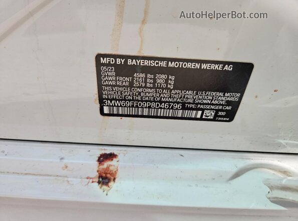 3MW69FF09P8D46796 2023 BMW OTHER Белый Вид подкапотного пространства