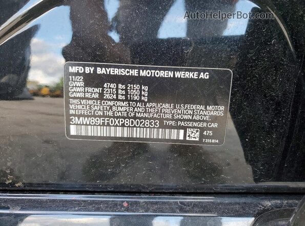 3MW89FF0XP8D02833 2023 BMW OTHER Black Շարժիչի բաժամունքի տեսք