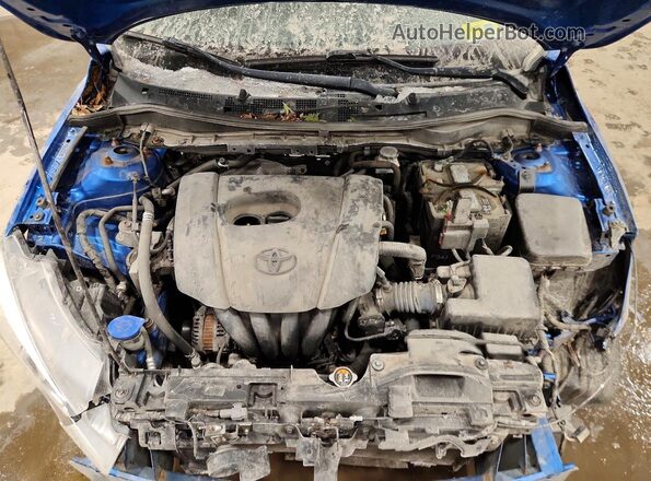 3MYDLBYV2KY516388 2019 TOYOTA YARIS Синий Вид задней части салона